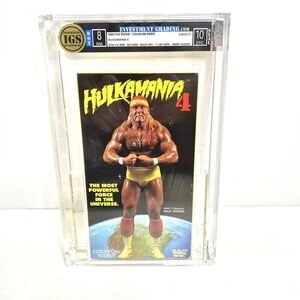 WWF Hulkamania 4 IGS Box 8.0 Seal 10.0 Hulk Hogan Coliseum VHS Tape WWE WCW